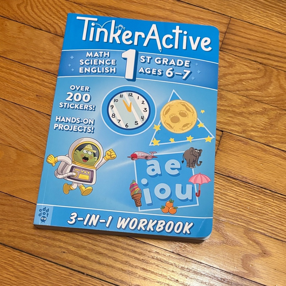 1st Grade 3-in-1 Workbook Tinkeractive Steam Learning